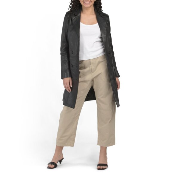 BOD & CHRISTENSEN Black Leather Tuxedo Jacket
